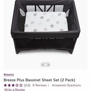 4moms Breeze Plus Bassinet Sheet Set AND 4Moms Bassinet Breeze Waterproof Sheet